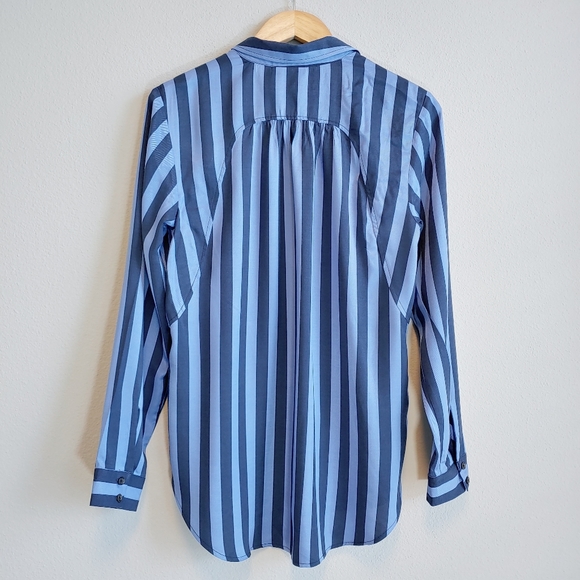 Maeve Anthropologie Breckenridge Striped Blouse Sz M - Picture 7 of 10